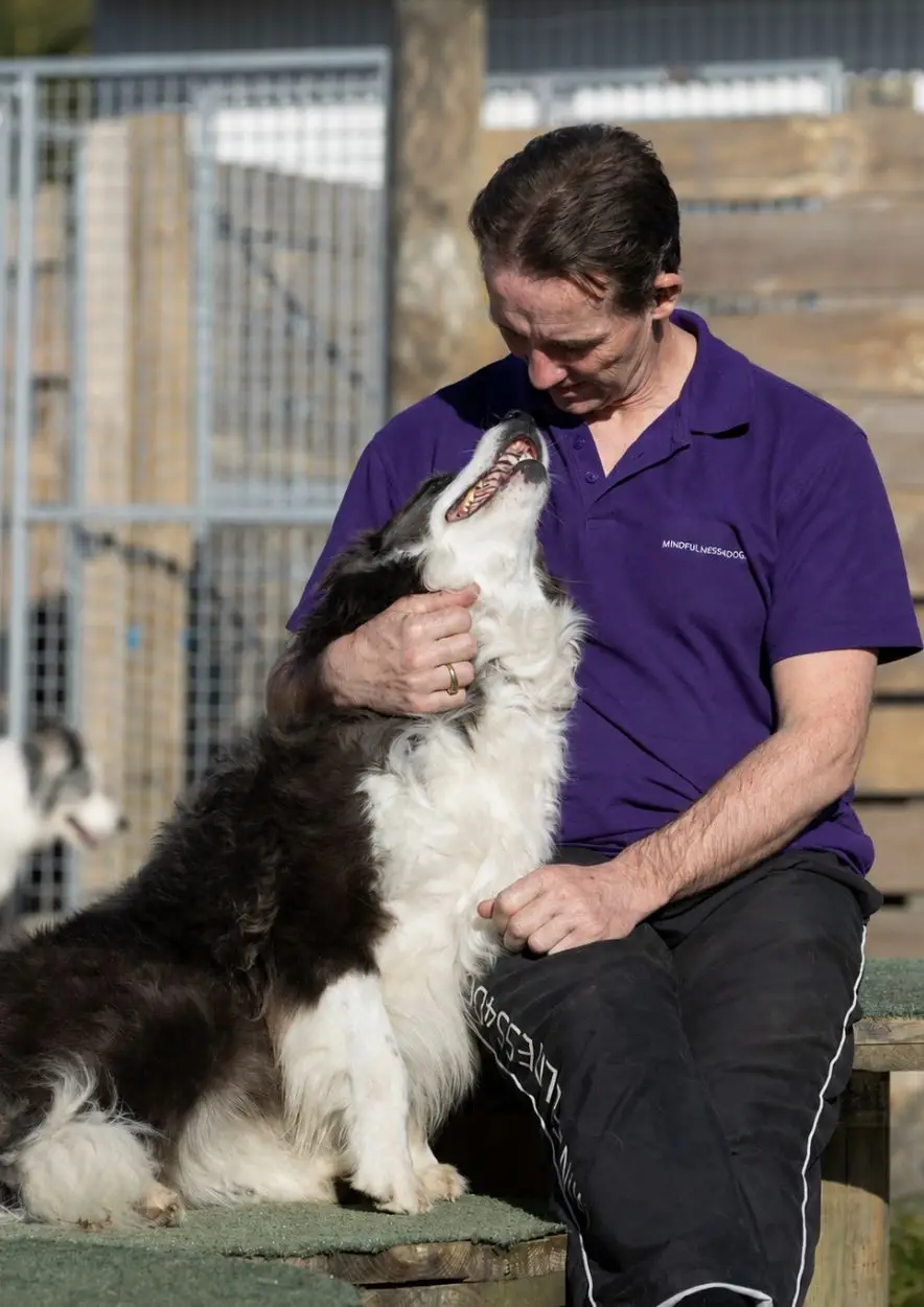 Darran Rowe with dog